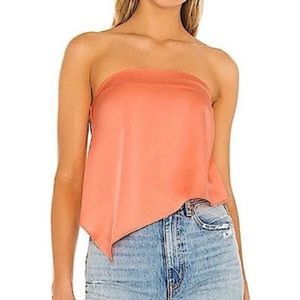 Superdown orange cora asymmetrical top